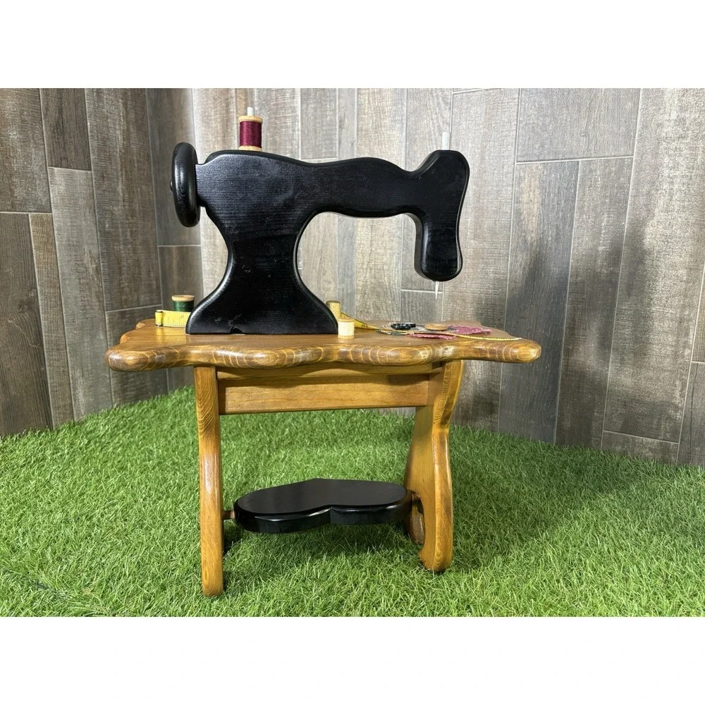 Vintage Wooden Singer Sewing Machine Display Table‎ Sewing Decor